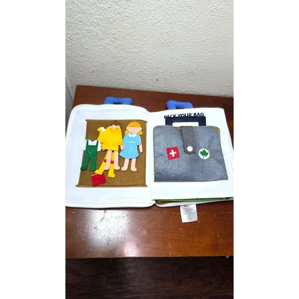 Curious Columbus Fabric Activity Book AWAY‎ WE GO Interactive Soft Travel Book